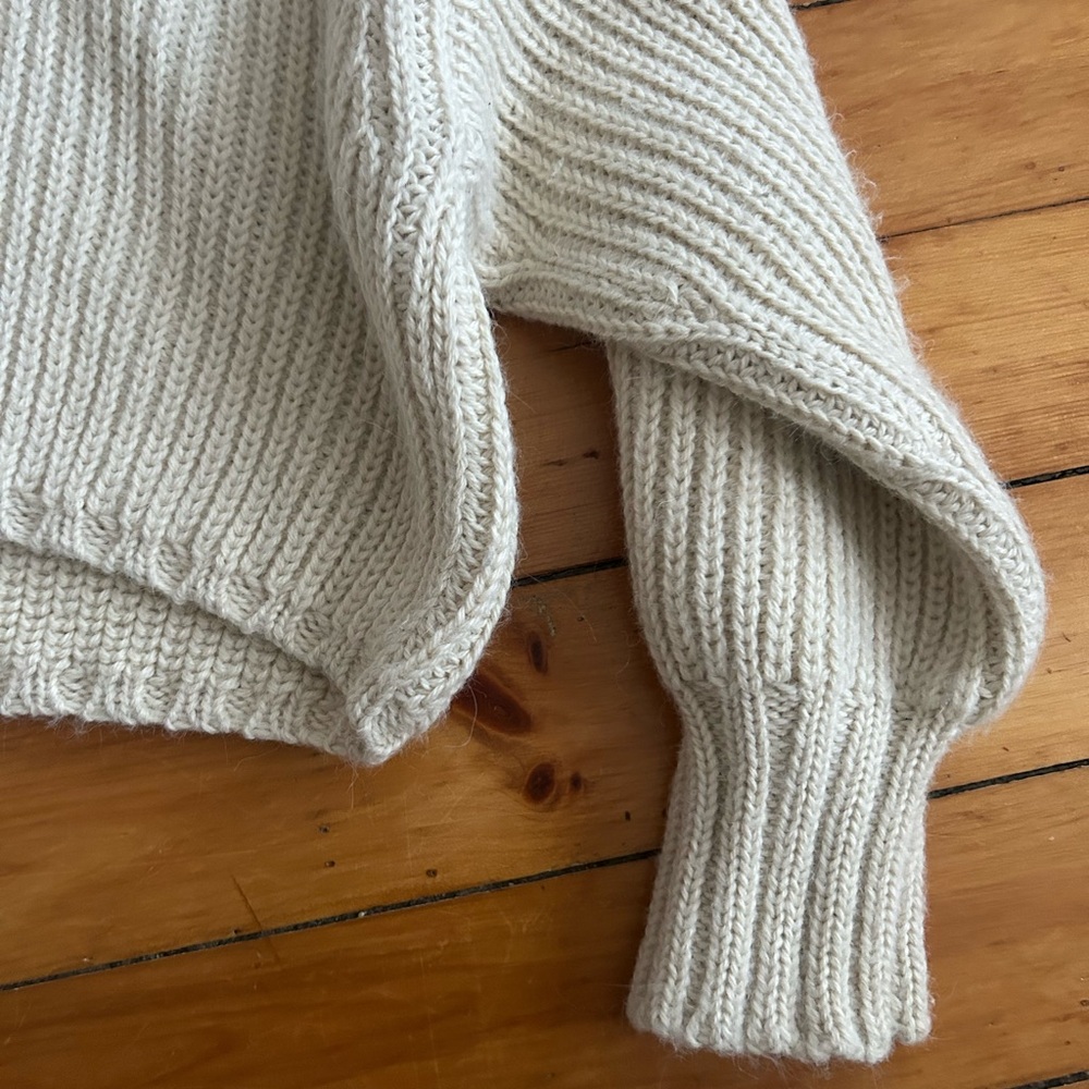 First Rite alpaca knit crop sweater XS cream - Picture 3 of 7
